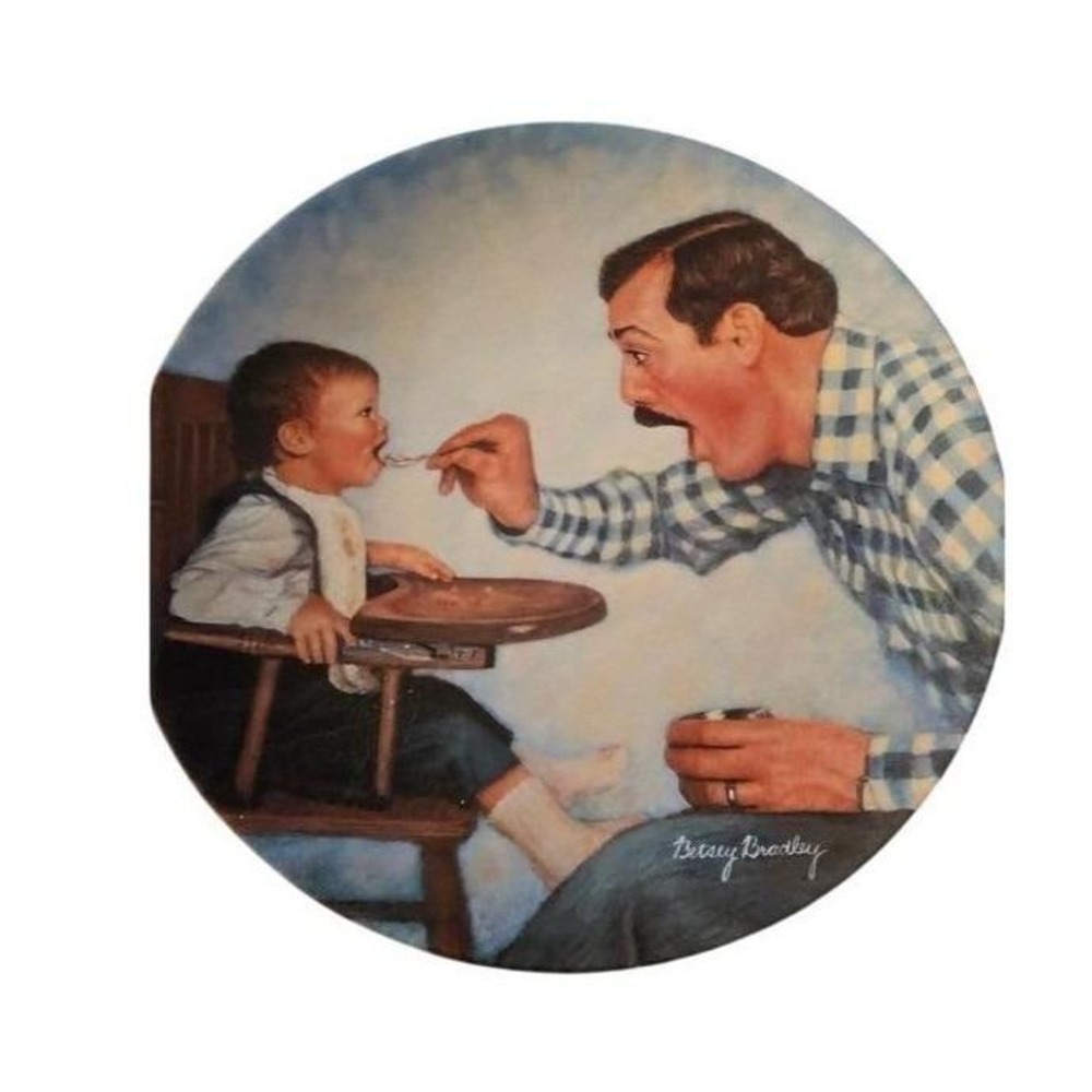 Betsy Bradley Vintage Open Wide 1984 Plate First Issue A Fathers Love Series